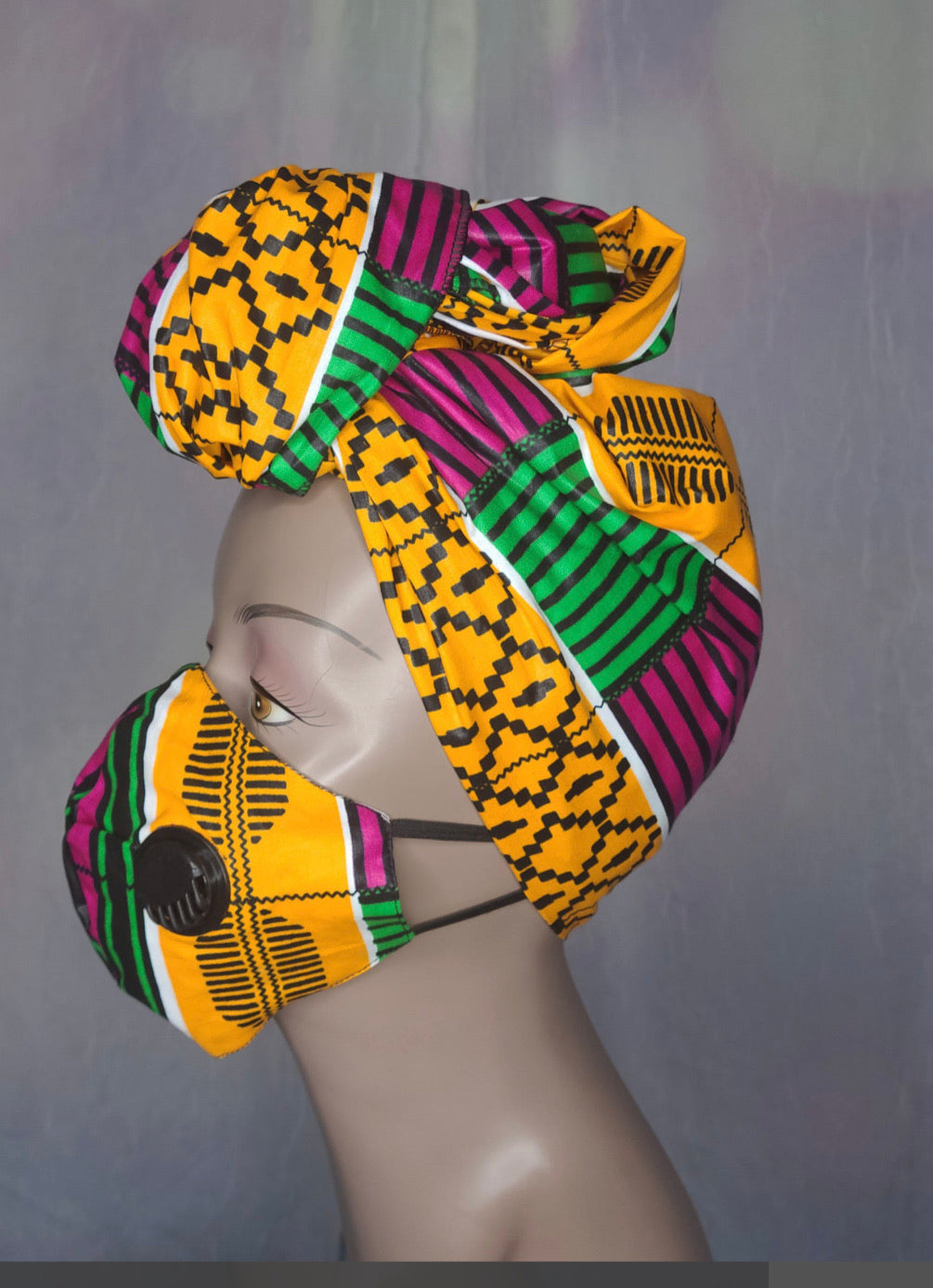 Head wrap in mask set