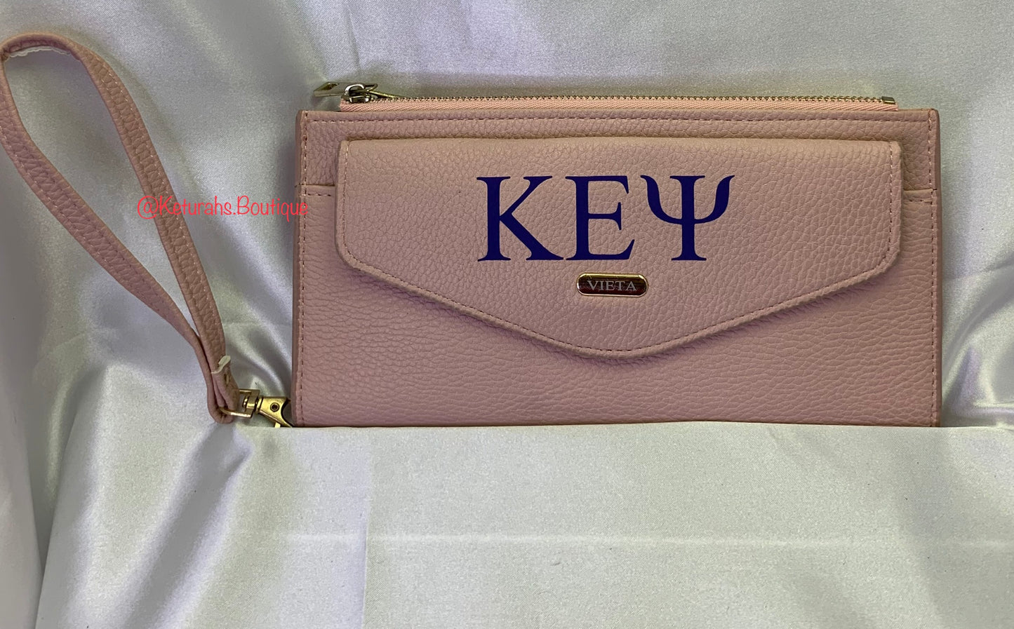 Pink Wallet with Strap