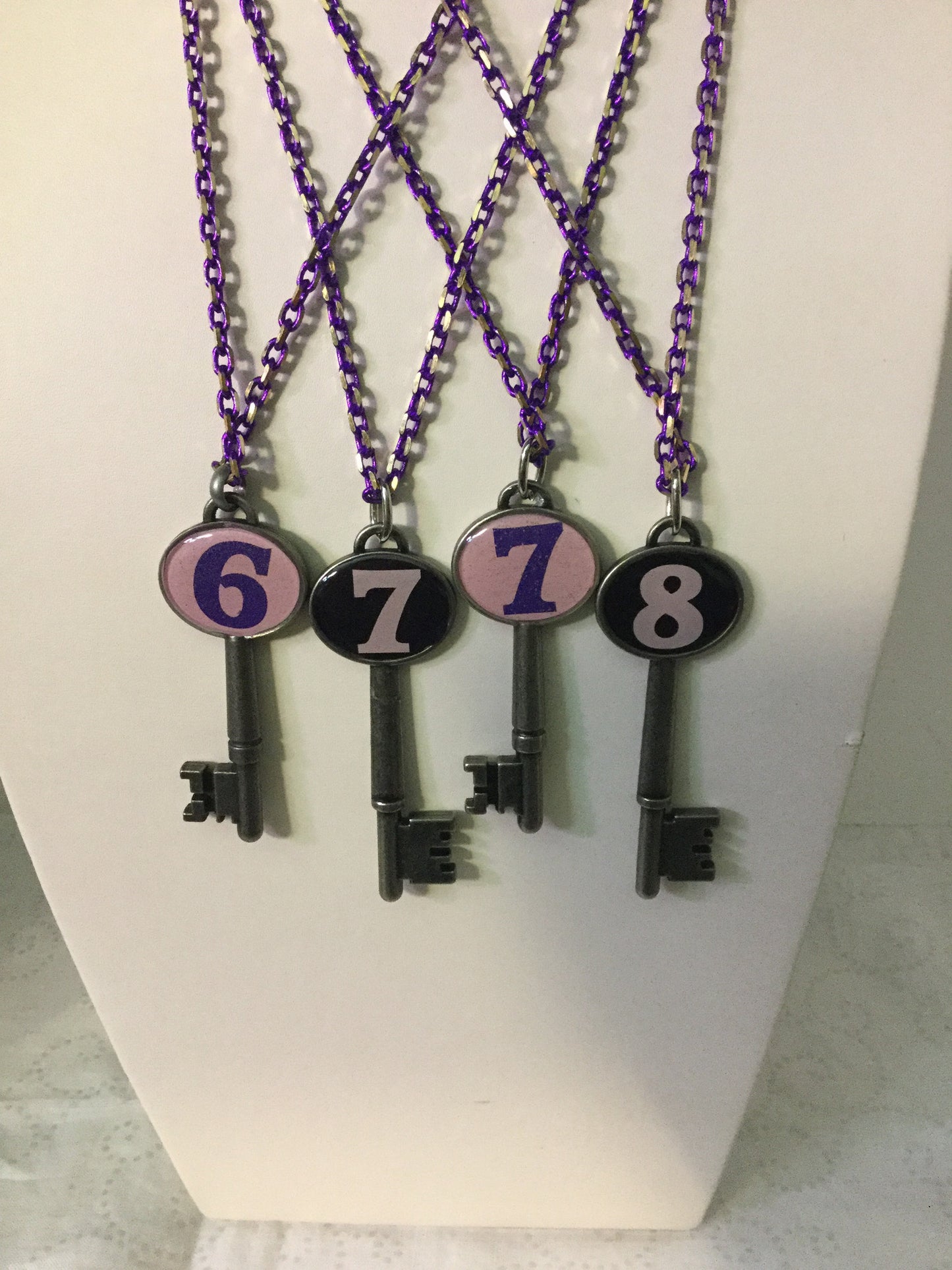 Key Number Necklace