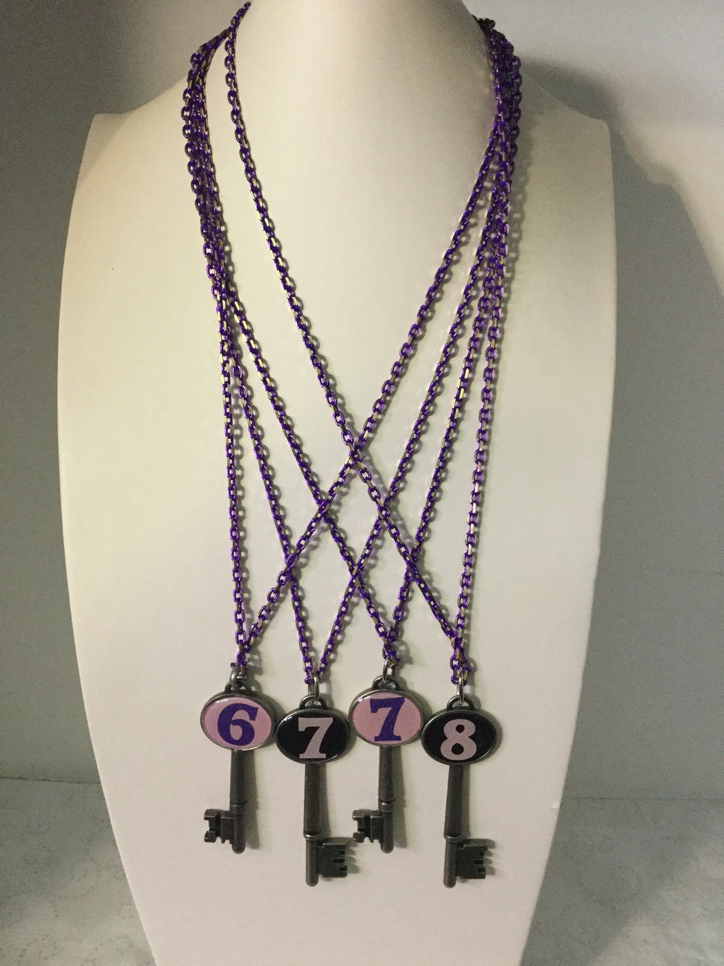 Key Number Necklace