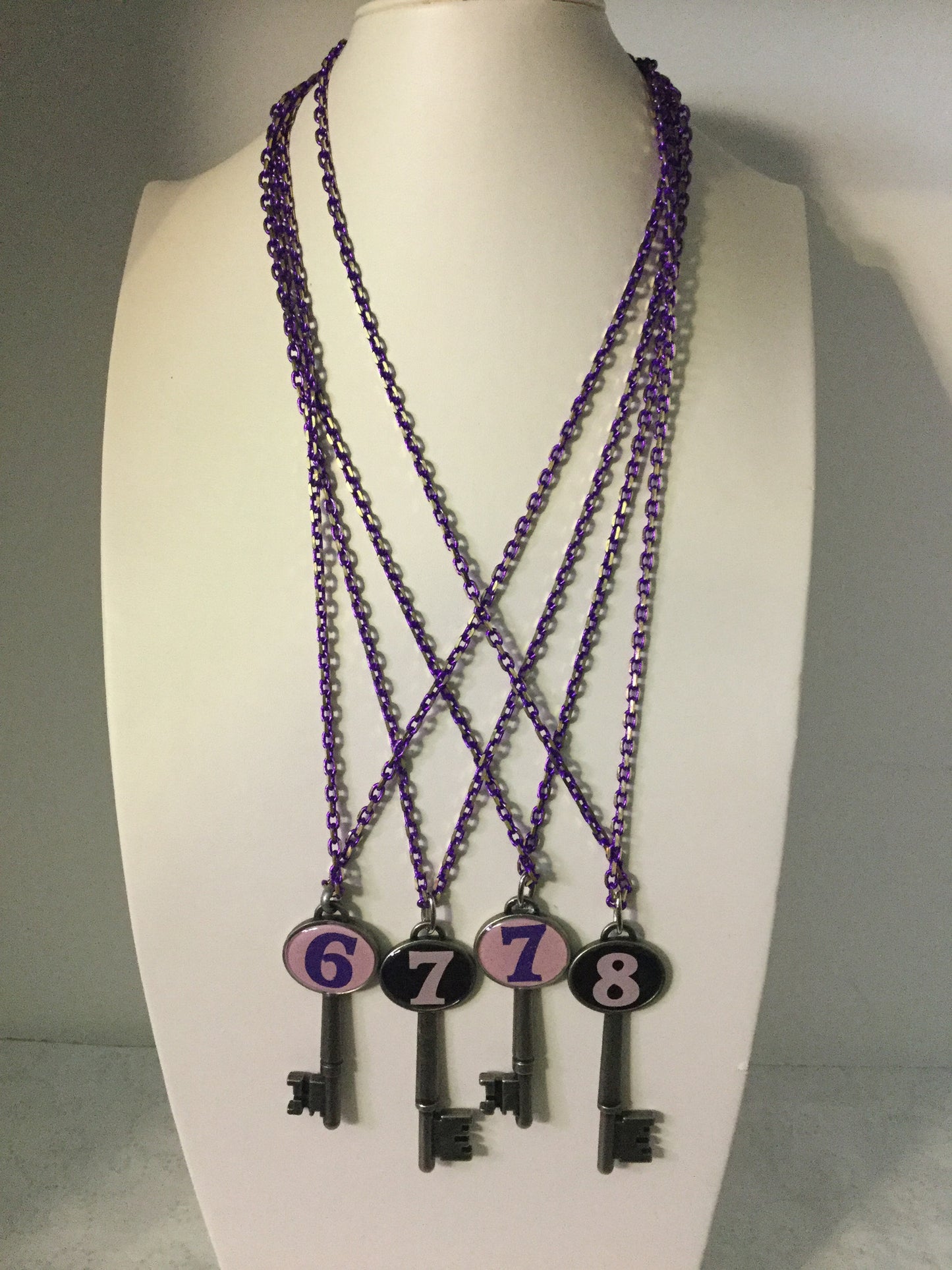 Key Number Necklace