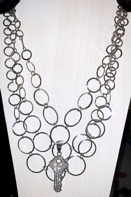 Key Ring layered necklace